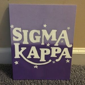 Purple ombré Sigma Kappa canvas